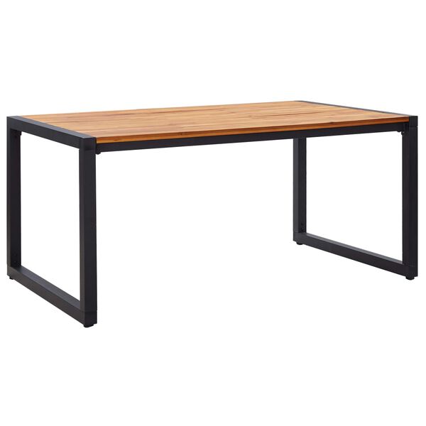 vidaXL 5d&iacute;ln&yacute; zahradn&iacute; j&iacute;deln&iacute; set čern&yacute;