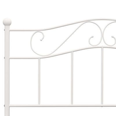 vidaXL Rám postele bílý kov 160 x 200 cm