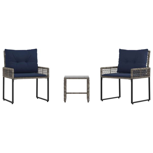 vidaXL Sada venkovn&iacute;ho n&aacute;bytku s pol&scaron;t&aacute;řem ocel