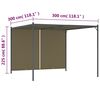 vidaXL Zahradní altán se zatahovací střechou 3 x 3 m taupe 180 g/m²