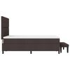 vidaXL Postel s boxspringem s matrac&iacute; Tmavě hněd&aacute; 160 x 200 cm textil