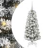 vidaXL Uměl&yacute; Skl&aacute;dac&iacute; V&aacute;nočn&iacute; Strom 150 LED Zelen&aacute; a b&iacute;l&aacute; 120 cm