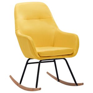 vidaXL Houpac&iacute; křeslo hořčicově žlut&eacute; textil