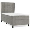 vidaXL Box spring postel s matrac&iacute; světle &scaron;ed&aacute; 90x190 cm samet