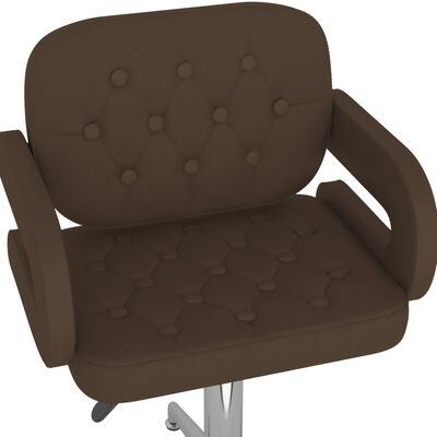 vidaXL Otočné jídelní židle 2 ks hnědé umělá kůže