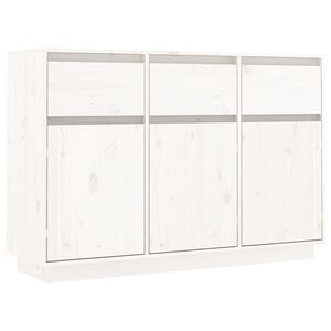 vidaXL Př&iacute;born&iacute;k b&iacute;l&yacute; 111 x 36 x 75 cm masivn&iacute; borov&eacute; dřevo