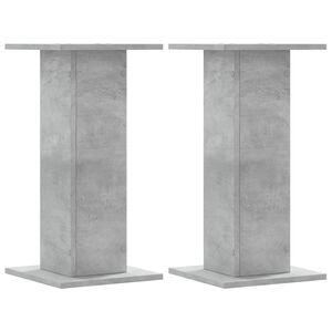 vidaXL Stojany na reproduktory 2 ks betonově &scaron;ed&eacute; 30x30x60 cm kompozit