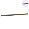 vidaXL Schodové hrany 10 pcs Hnědá 67 cm Hliník