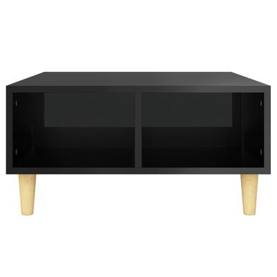 vidaXL Konferenční stolek černý vysoký lesk 60x60x30 cm dřevotříska