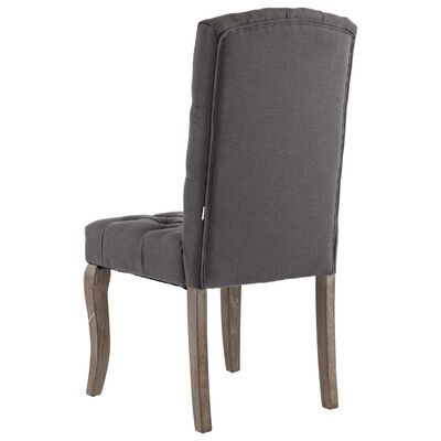 vidaXL Jídelní židle 2 ks šedé se vzhledem lnu textil