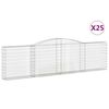 vidaXL Klenut&eacute; gabionov&eacute; ko&scaron;e 25ks 400x30x100/120cm pozinkovan&eacute; železo