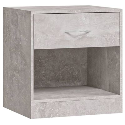 vidaXL Noční stolky 2 ks se zásuvkou betonově šedá