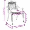 vidaXL Zahradní křeslo 2 pcs Bílá 55 x 56.5 x 91 cm Hliník