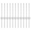 vidaXL Plotov&yacute; sloupek. 11 pcs Stř&iacute;brn&aacute; 40 cm Ocel