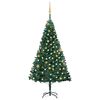 vidaXL Uměl&yacute; v&aacute;nočn&iacute; stromek s LED a sadou koul&iacute; zelen&yacute; 180 cm PVC
