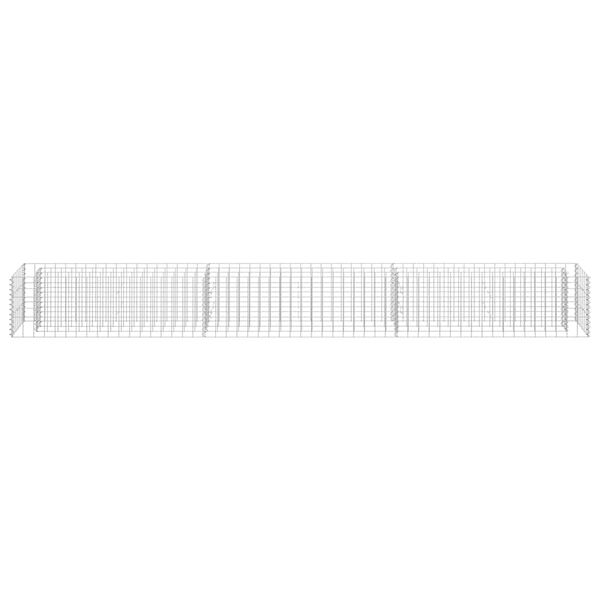 vidaXL Gabionový vyvýšený záhon pozinkovaná ocel 270 x 30 x 30 cm