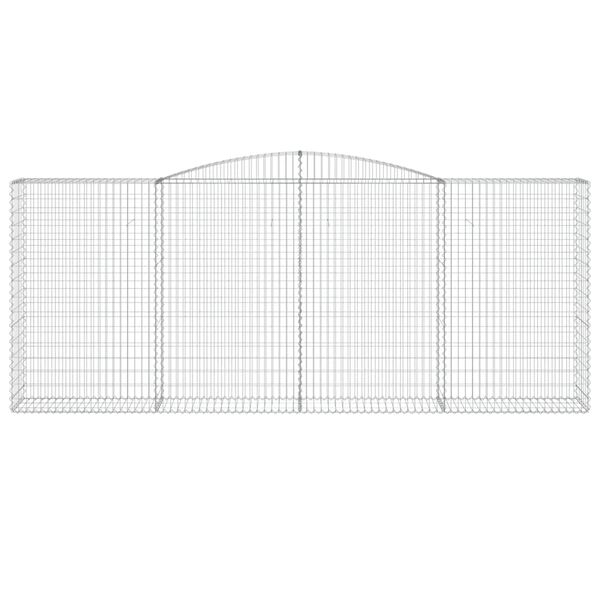 vidaXL Klenuté gabionové koše 5 ks 400x50x160/180cm pozinkované železo