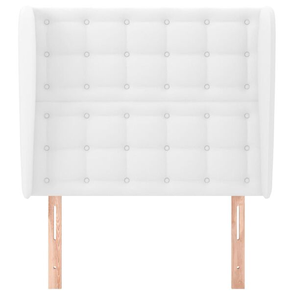 vidaXL Čelo postele typu ušák bílé 83 x 23 x 118/128 cm umělá kůže