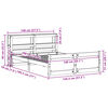 vidaXL Rám postele s čelem 140 x 190 cm masivní borovice