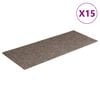 vidaXL Schodov&eacute; rohože samolepic&iacute; 15 ks 60 x 25 cm b&eacute;žov&eacute; obd&eacute;ln&iacute;kov&eacute;