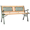 vidaXL Zahradn&iacute; lavice 122 cm litina a masivn&iacute; jedlov&eacute; dřevo