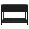 vidaXL Truhl&iacute;k s polic&iacute; čern&yacute; 111,5x111,5x81 cm masivn&iacute; borov&eacute; dřevo
