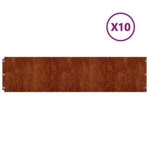 vidaXL Travn&iacute; lemy 10 ks 25 x 103 cm flexibiln&iacute; cortenov&aacute; ocel