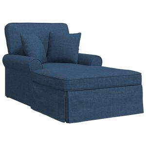 vidaXL Lounge chaise s vol&aacute;nem Modr&aacute; 91 x 157 x 91 cm textil