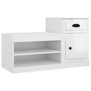 vidaXL Botn&iacute;k b&iacute;l&yacute; s vysok&yacute;m leskem 100 x 42 x 60 cm kompozitn&iacute; dřevo