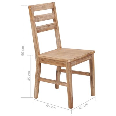 vidaXL Jídelní židle 6 ks masivní akáciové dřevo