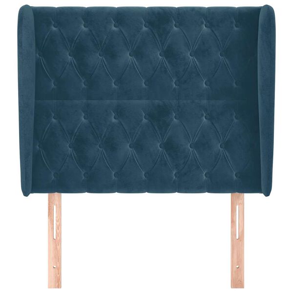 vidaXL Čelo postele typu u&scaron;&aacute;k tmavě hněd&eacute; 103x23x118/128 cm textil