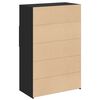 vidaXL Skř&iacute;ň highboard čern&aacute; 80 x 42,5 x 124 cm kompozitn&iacute; dřevo