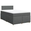 vidaXL Box spring postel s matrac&iacute; tmavě &scaron;ed&aacute; 120x190 cm textil