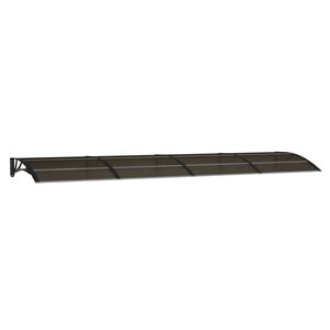 vidaXL Stř&iacute;&scaron;ka nad dveře čern&aacute; 400 x 100 cm polykarbon&aacute;t