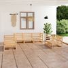 vidaXL 7d&iacute;ln&aacute; zahradn&iacute; sedac&iacute; souprava masivn&iacute; borov&eacute; dřevo