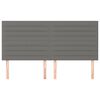 vidaXL Čelo postele tmavě &scaron;ed&eacute; 200 x 5 x 118/128 cm l&aacute;tkov&eacute;