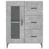 vidaXL Skř&iacute;ň highboard betonově &scaron;ed&aacute; 69,5x34x180 cm kompozitn&iacute; dřevo