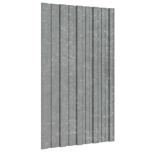vidaXL Stře&scaron;n&iacute; panel 12 ks Stř&iacute;brn&aacute; 80 x 45 cm Pozinkovan&aacute; ocel