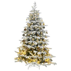 vidaXL Uměl&yacute; skl&aacute;pěc&iacute; v&aacute;nočn&iacute; stromek s 300 LED a koulemi 180 cm