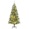 vidaXL Uměl&yacute; v&aacute;nočn&iacute; stromek s 300 LED a sadou koul&iacute; zasněžen&yacute; 210 cm