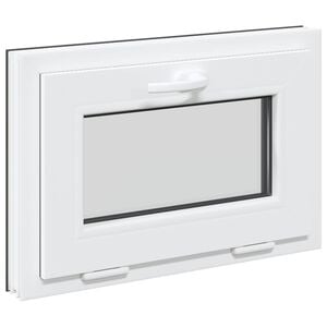 vidaXL Okeno do suter&eacute;nu RISOR 60 x 40 cm PVC a sklo Antracitov&aacute;