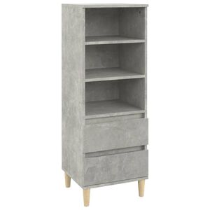 vidaXL Skř&iacute;ň highboard betonově &scaron;ed&aacute; 40 x 36 x 110 cm kompozitn&iacute; dřevo