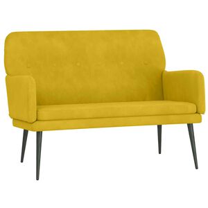 vidaXL Lavice žlut&aacute; 108 x 79 x 79 cm samet