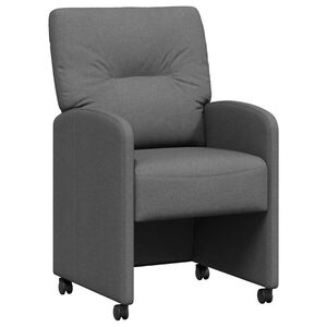 vidaXL J&iacute;deln&iacute; židle na kolečk&aacute;ch 2 pcs Tmavě &scaron;ed&aacute; 57 x 67 x 95 cm