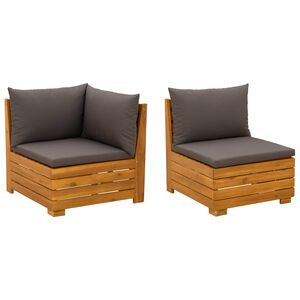 vidaXL Zahradn&iacute; lounge set 2 Kus Hněd&aacute; Masivn&iacute; ak&aacute;tov&eacute; dřevo