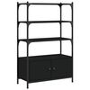 vidaXL Knihovna se 3 policemi čern&aacute; 70x30x109,5 cm kompozitn&iacute; dřevo