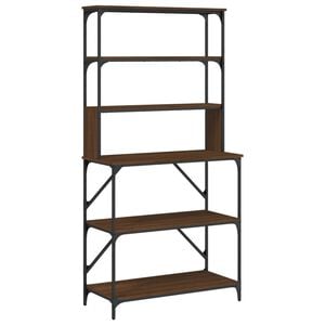 vidaXL Kuchyňsk&yacute; reg&aacute;l 6patrov&yacute; hněd&yacute; dub 90 x 40 x 180 cm kompozit