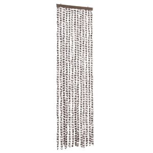 vidaXL Z&aacute;věs proti hmyzu taupe a b&iacute;l&yacute; 56 x 200 cm žinylka