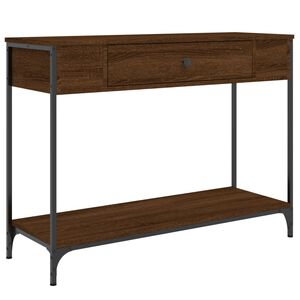 vidaXL Konzolov&yacute; stolek hněd&yacute; dub 100 x 34,5 x 75 cm kompozitn&iacute; dřevo