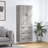 vidaXL Skř&iacute;ň highboard &scaron;ed&aacute; sonoma 69,5 x 34 x 180 cm kompozitn&iacute; dřevo